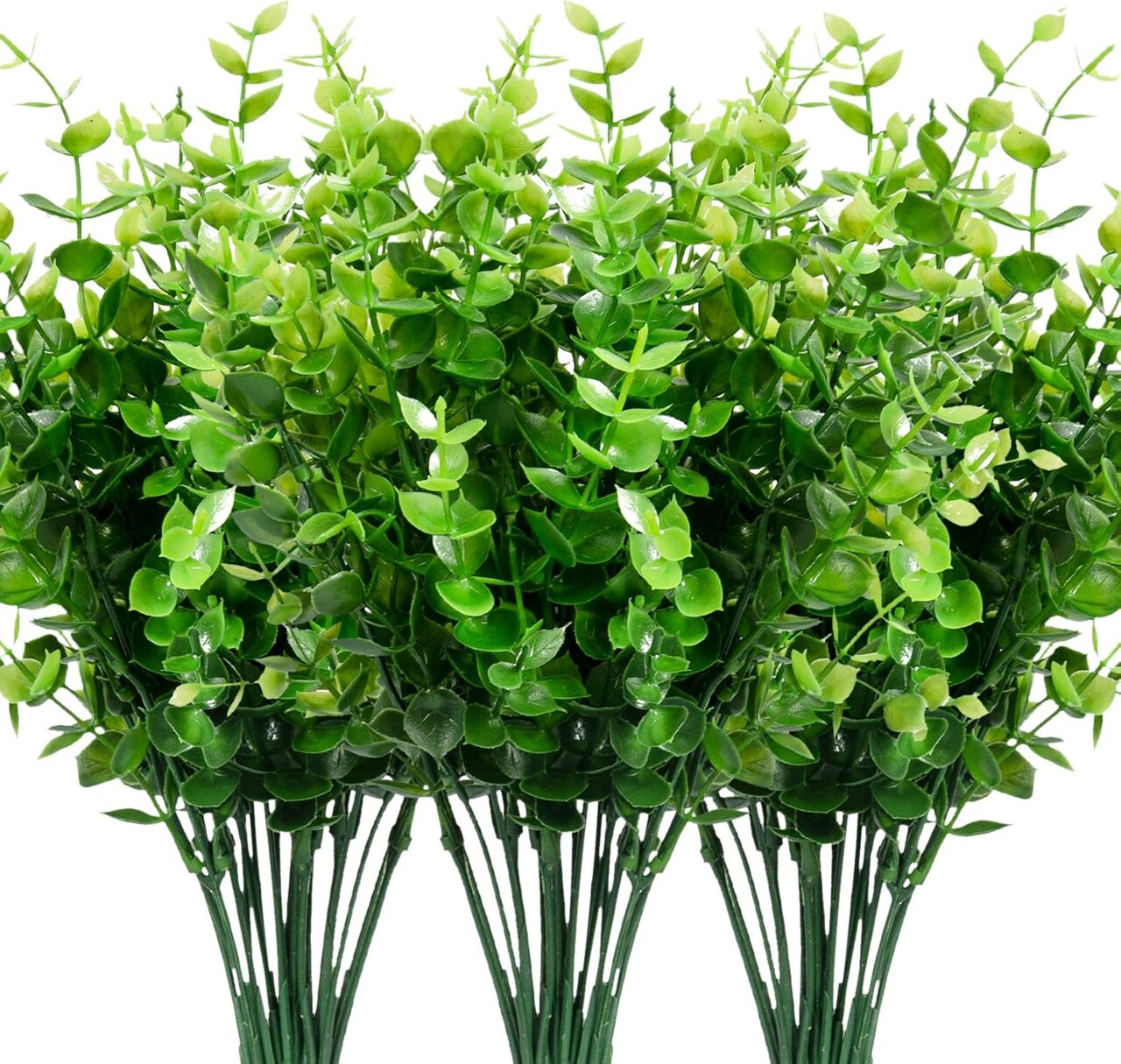 9 Bundles Fake Plants Artificial Boxwood Greenery 63 Stems 0.1"D x 0.1"W x 0.1"H